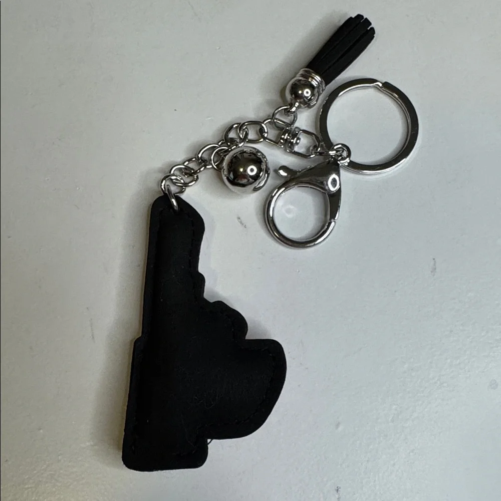 Red and Black Lipstick Keychain